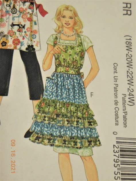 Apron Pattern M Mccall S Fashion Accessories Apron Etsy