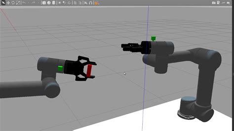 Coordination Of Two Universal Robots UR5 With Robotiq85 Grippers