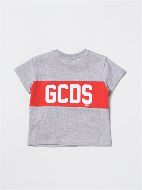 Gcds Kids T Shirt For Baby Grey Gcds Kids T Shirt Gmm003laa22