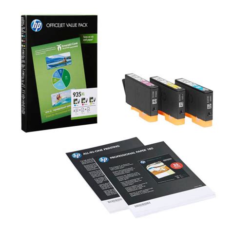 HP 935 XL F6U78AE Tinten Multipack CMY 3er Set 25 Blatt