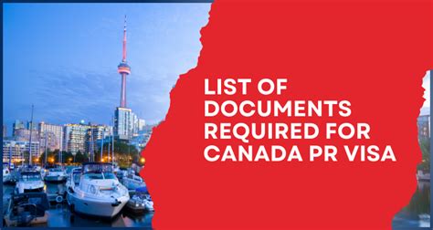 List Of Documents Required For Canada Pr Visa