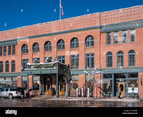 Exterior, Hotel Jerome in winter, Aspen, Colorado Stock Photo - Alamy