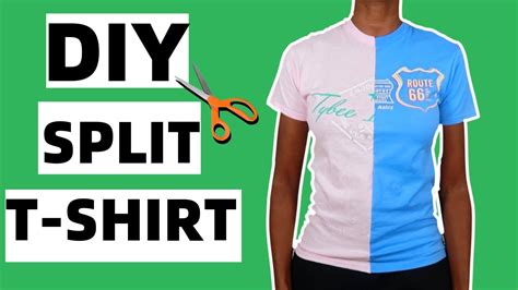 Diy How To Make A Half And Half Split T Shirt Youtube