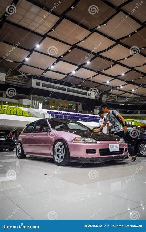 Modified Pink Honda Civic Eg6 Hatchback Editorial Photography Image