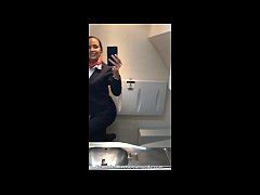 Latina Stewardess Joins The Masturbation Mile High Club In The Lavatory And Cums Xxx Mobile