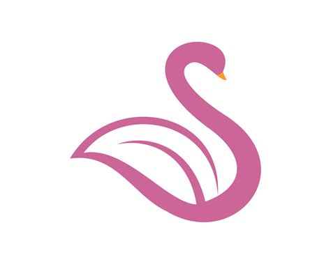 Leaf with pink swan shape 10845359 Vector Art at Vecteezy