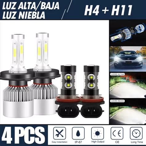 Kit De Focos Led Lm Luz Alta Baja Niebla Para Volkswagen Cuotas