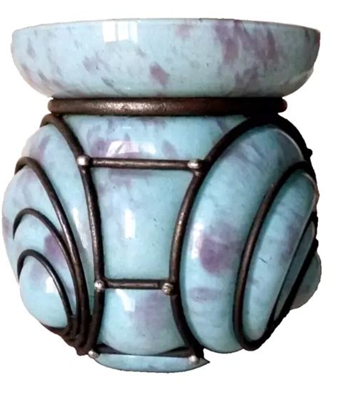 Vase Boule Delatte Pate De Verre Nancy Art D Co Fer Forg No Daum Eur