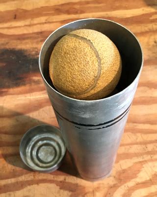 Super Rare Vintage Aluminum Tennis Ball Canister With Rare Old Tennis