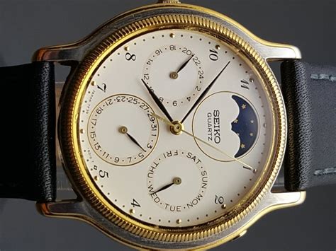 Seiko Moon Phase Mens Watch 1980s Catawiki