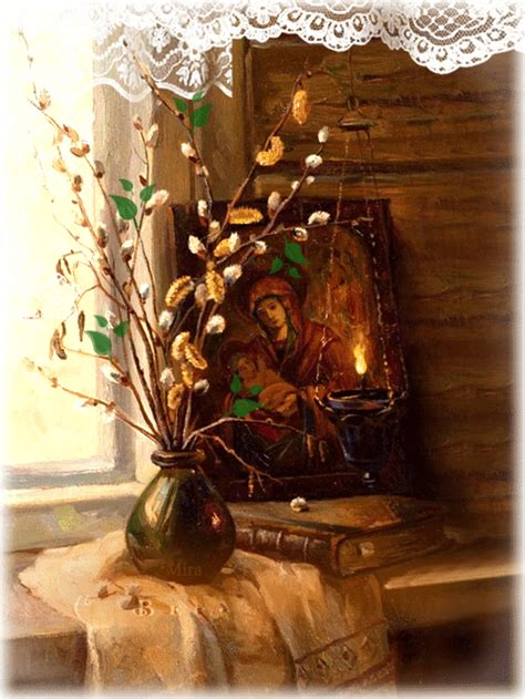 ВЕРБНОЕ ВОСКРЕСЕНЬЕ | Nature art painting, Painting, Nature art