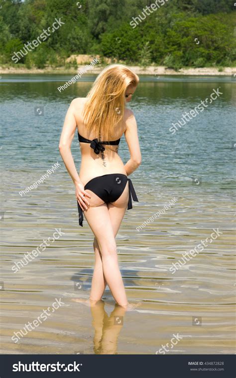 Pretty Woman Black Bikini Woman Bikini Stock Photo Shutterstock