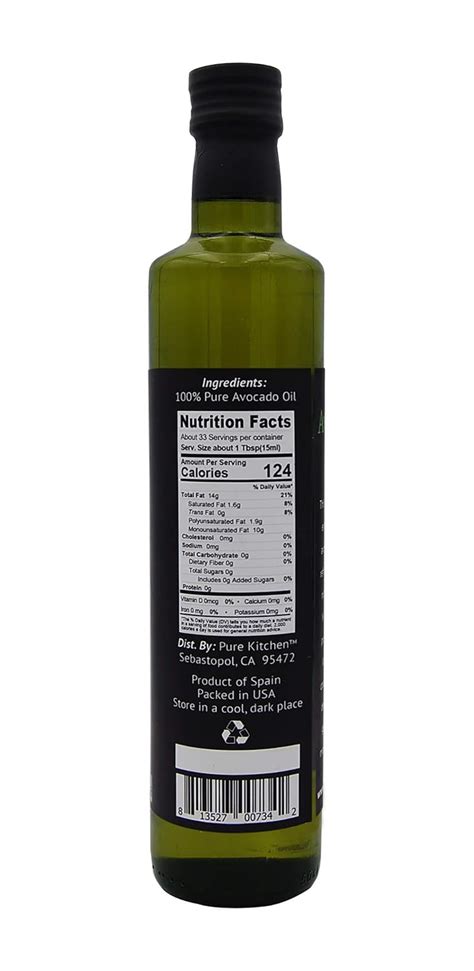 Pure Kitchen Aceite De Aguacate Puro Sin Omg Alto Punto De Humo