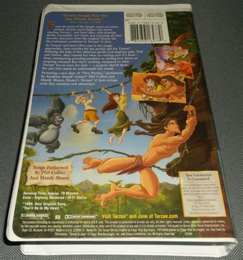 Walt Disney Tarzan Jane Vhs Movie Home Video Tape Clamshell Case