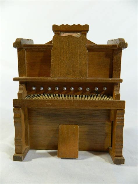 Vintage Victorian Wood Organ Music Box With Pull Out Drawer Love