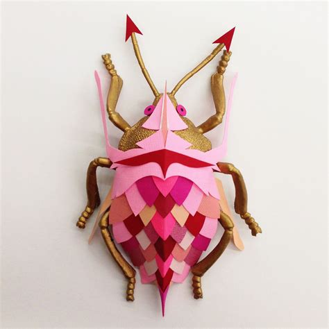 Papercut Insect By Ashley Gierke Insect Crafts Bug Crafts Insect Art