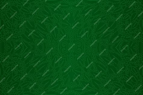 Premium Vector | Green art with seamless floral linear pattern