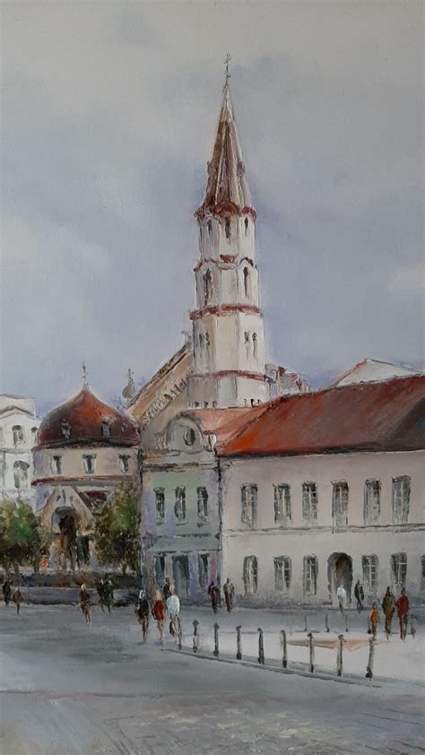 Buy Didzioji Street Painting By Aleksandras Lysiukas