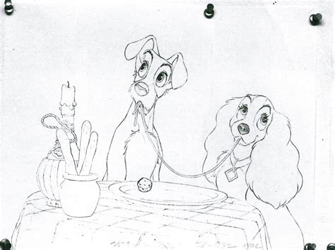 Lady And The Tramp Spaghetti Coloring Pages