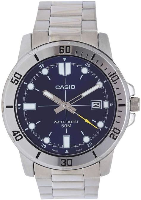 Casio Mtp Vd D E V Men S Enticer Stainless Steel Black Dial Casual