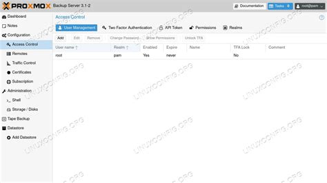 Introduction To The Proxmox Backup Server The Web Interface Linuxconfig