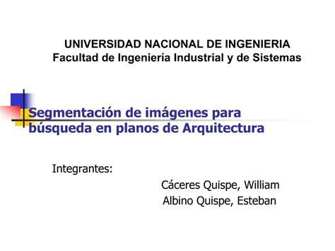 Ppt Segmentaci N De Im Genes Para B Squeda En Planos De Arquitectura