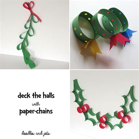 Deck The Halls With Paper Chains Doodles And Jots Paper Christmas