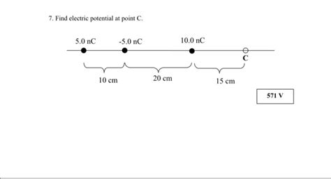 Solved Find electric potential at point C. | Chegg.com