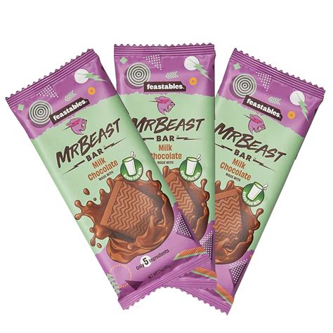 Mr Beast Chocolate Bars – New Milk Chocolate, Only 5 Ingredients (3 ...