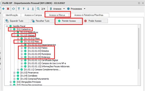 RH RM FOP eSocial Liberação de acesso ao menu de endereços do