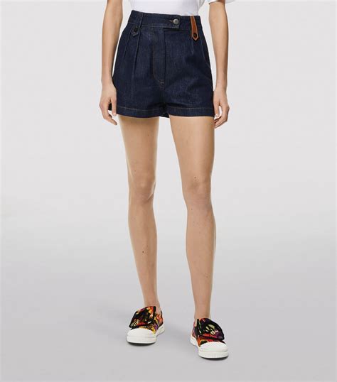 Loewe Washed Denim Shorts Harrods Us