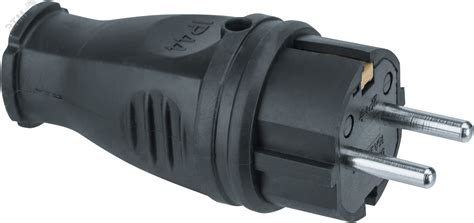 Вилка Navigator 61 368 NCA-PLR02-16A-E-IP44-BL прямая с заземлением ...