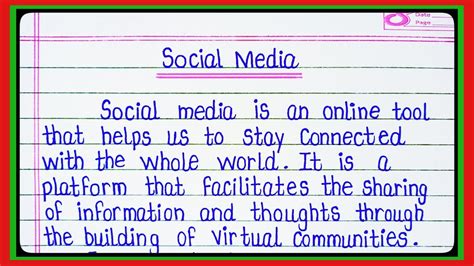 Write Essay On Social Media In English L Short Essay On Social Media L