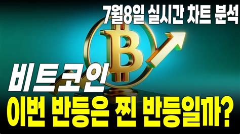 비트코인 전망 이번 반등은 찐 반등일까 7월8일 실시간 차트 분석 선물타점공유 비트코인 비트코인전망 비트코인차트분석