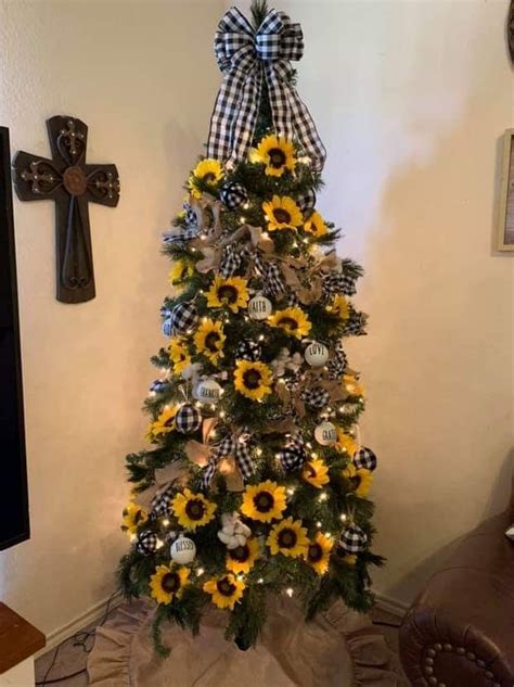 Sunflower Tree Sunflower Decor Holiday Tree Christmas Trees Holiday