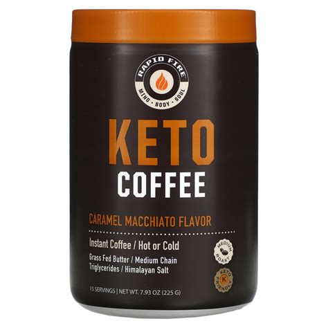 RAPIDFIRE Keto Kaffee Karamell Macchiato Instant mittlere Röstung