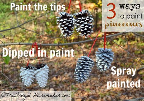 How To Paint Pine Cones For Christmas