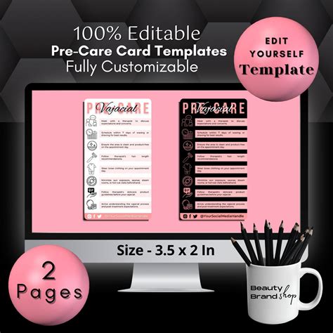 Vajacial Aftercare Template Editable Intimate Facial Care Guide Printable Bikini Vajacial Post