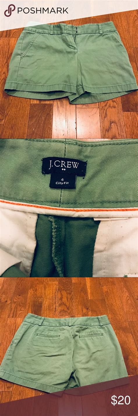 Green J Crew City Fit Shorts Size 4