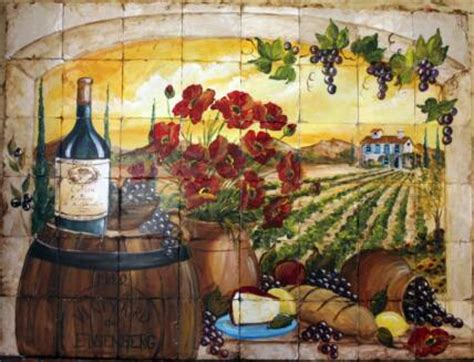 Tuscan Vineyard Tile Murals