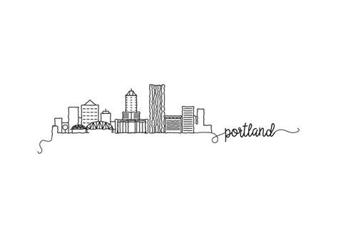 Portland Skyline Canvas Artwork By Kharin Hanes Icanvas