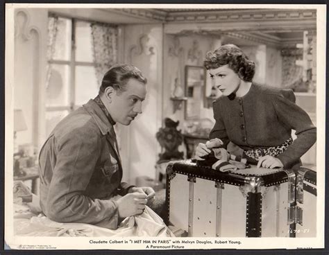 CLAUDETTE COLBERT MELVYN DOUGLAS 1937 Vintage Orig Photo I MET HIM IN