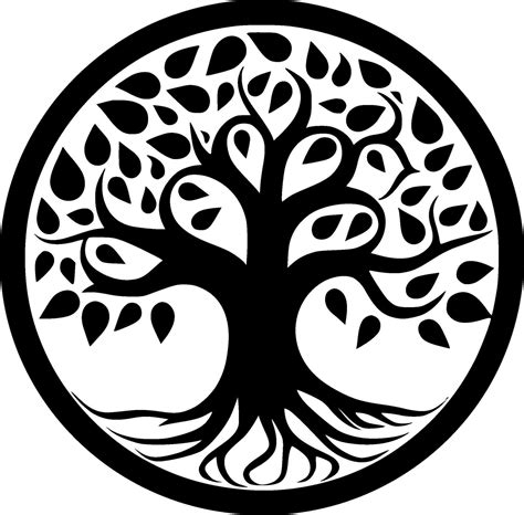 Tree Of Life Minimalist And Flat Logo Vector Illustration