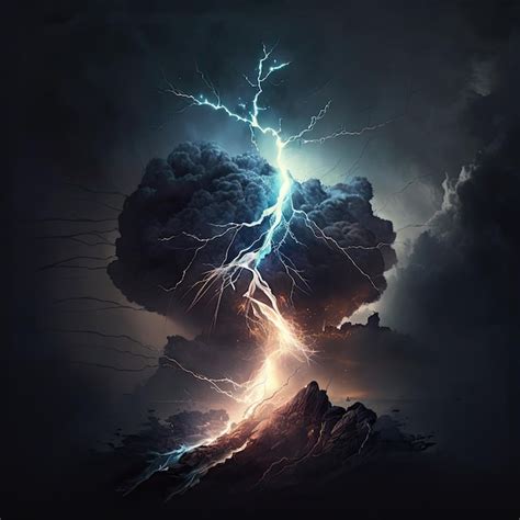 Premium Ai Image Lightning Strike