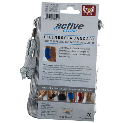 BORT ActiveColor Ellenbogenbandage Gr L Blau 1 St Shop Apotheke