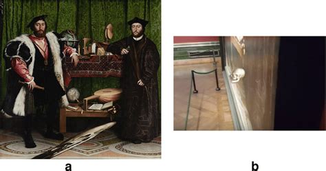 A Holbein’s “the Ambassadors” With Anamorphic Projection Skull B Download Scientific Diagram