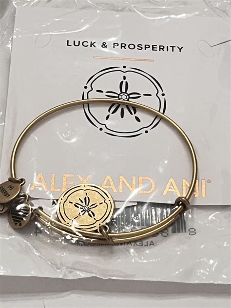 Alex And Ani Charm Bangle Bracelet Sand Dollar Gold New Ebay