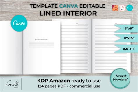 Canva Lined Interior Template Graphic By Kream Digital · Creative Fabrica