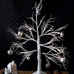 Charming Snowy Glitter White Light Up Twig Tree Cm Marco Paul