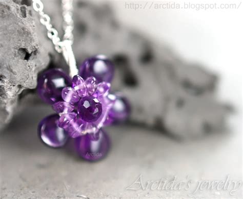 Arctidas Creations Amethyst Necklace Wire Wrapped In Sterling Silver